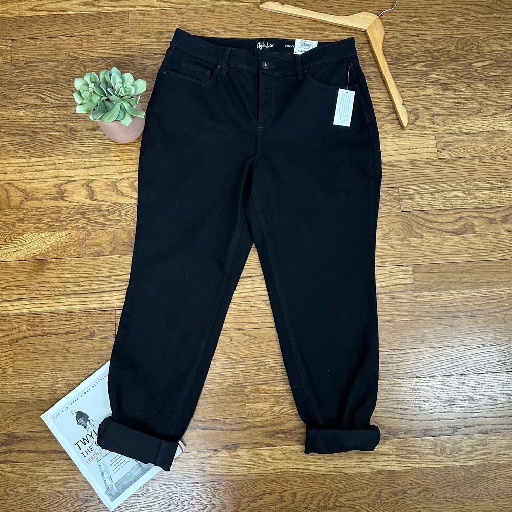Style & Co. Curvy Skinny Black Jeans
